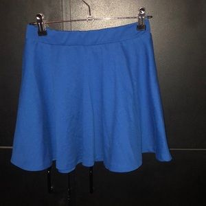 Blue skater mini skirt